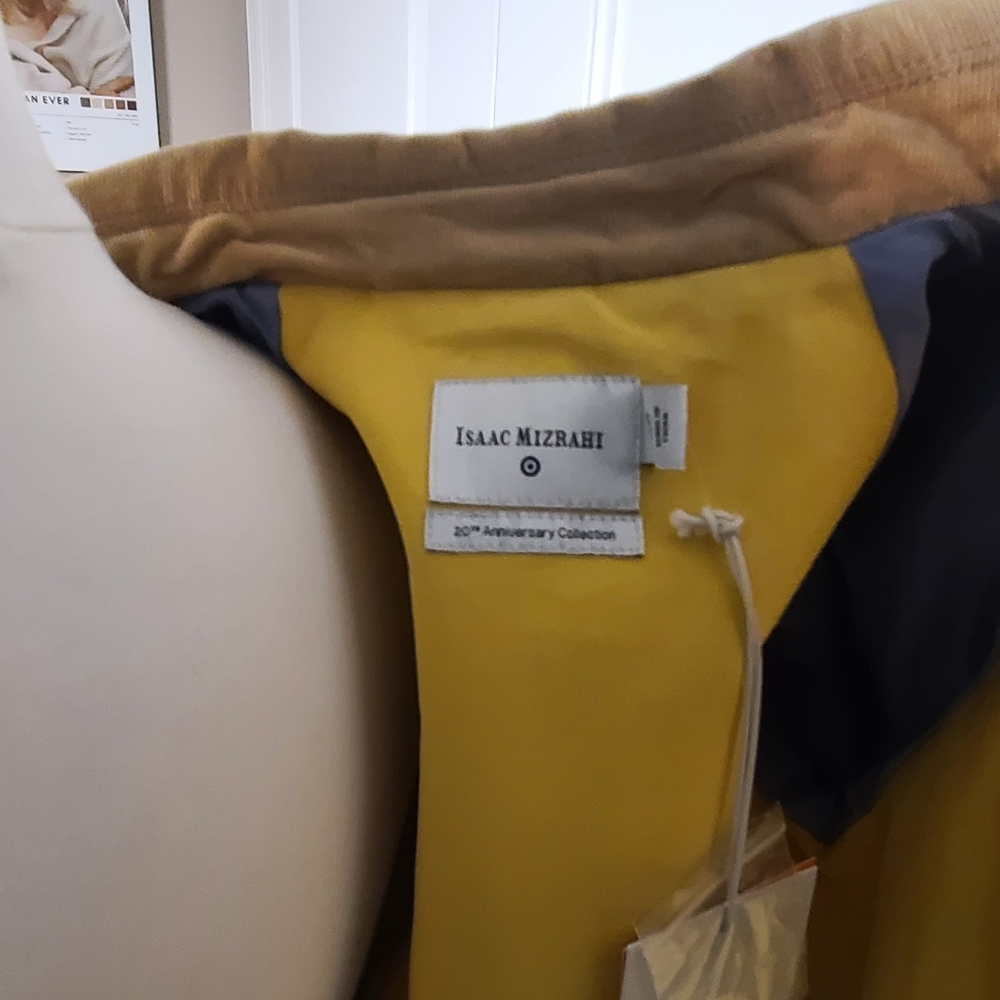 NWT - Isaac Mizrahi x Target Yellow Coat with Corduroy Collar - Picture 5 of 6